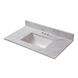 49 in. W Marble Vanity Top in Carrara - Super Arbor