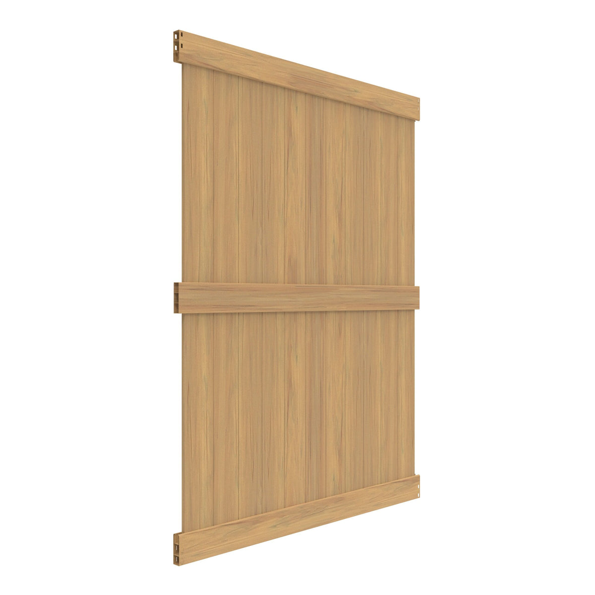 Freedom Hampton 8-ft H x 6-ft W Woodgrain Cypress Privacy Vinyl Flat-top Fence Panel (Unassembled)
