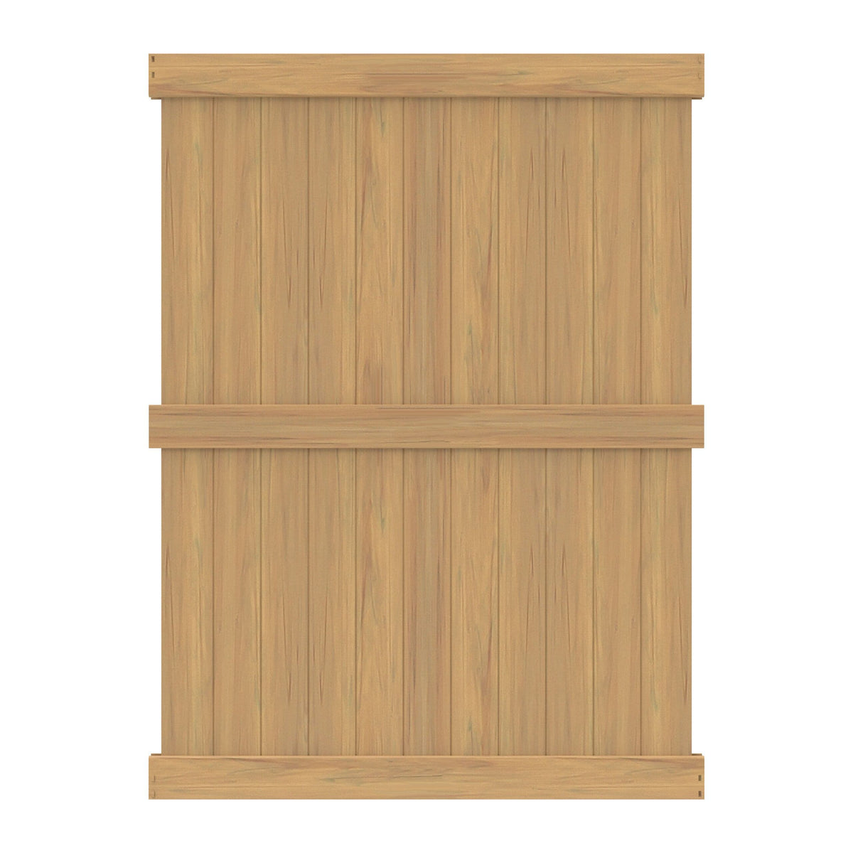 Freedom Hampton 8-ft H x 6-ft W Woodgrain Cypress Privacy Vinyl Flat-top Fence Panel (Unassembled)