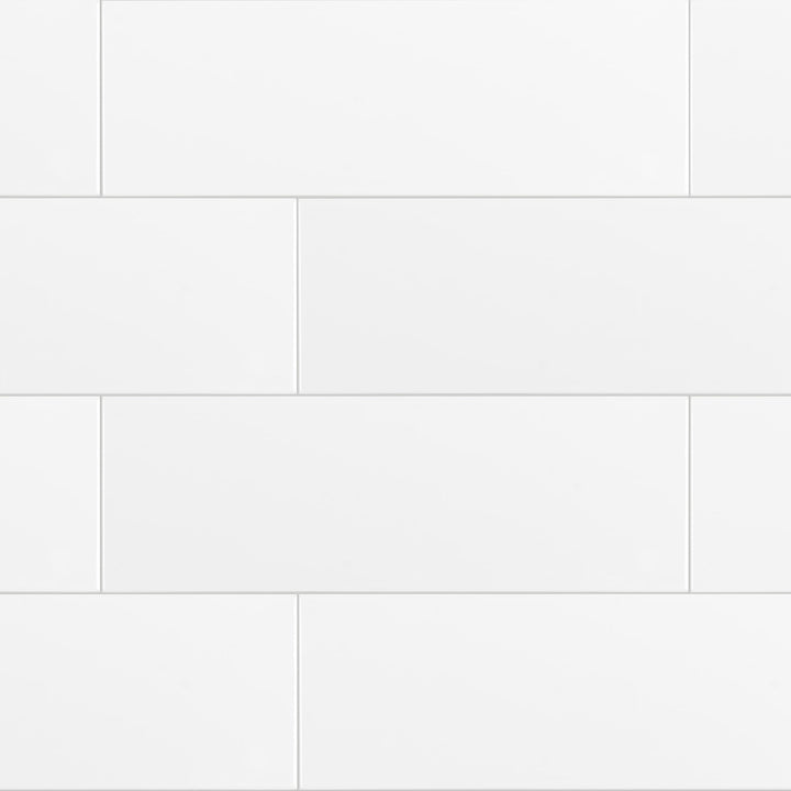 Satori Hudson Brilliant White 8-in x 24-in Glossy Ceramic Subway Wall Tile (1.29-sq. ft/ Piece)