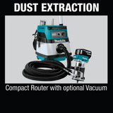 18-Volt LXT Lithium-Ion Brushless Cordless Compact Router Fixed Base Starter Kit (5.0 Ah) - Super Arbor