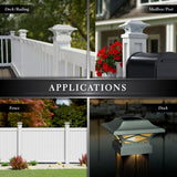 Classy Caps 4-in x 4-in 20-Lumen 0.2-Watt White Solar LED Outdoor Post Cap Light (2700 K)