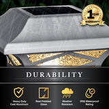 Classy Caps 4-in x 4-in 20-Lumen 0.2-Watt White Solar LED Outdoor Post Cap Light (2700 K)