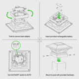 Classy Caps 4-in x 4-in 20-Lumen 0.2-Watt White Solar LED Outdoor Post Cap Light (2700 K)