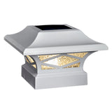 Classy Caps 4-in x 4-in 20-Lumen 0.2-Watt White Solar LED Outdoor Post Cap Light (2700 K)