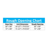 JELD-WEN 72-in x 80-in Fiberglass French, Right-hand inswing – dimension diagram