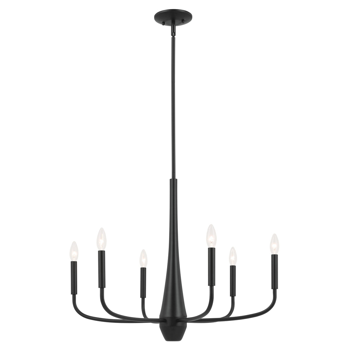 Kichler Deela 6-Light Black Modern/Contemporary Chandelier