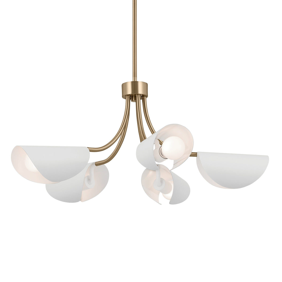 Kichler Arcus 5-Light Gold Mid-century Chandelier