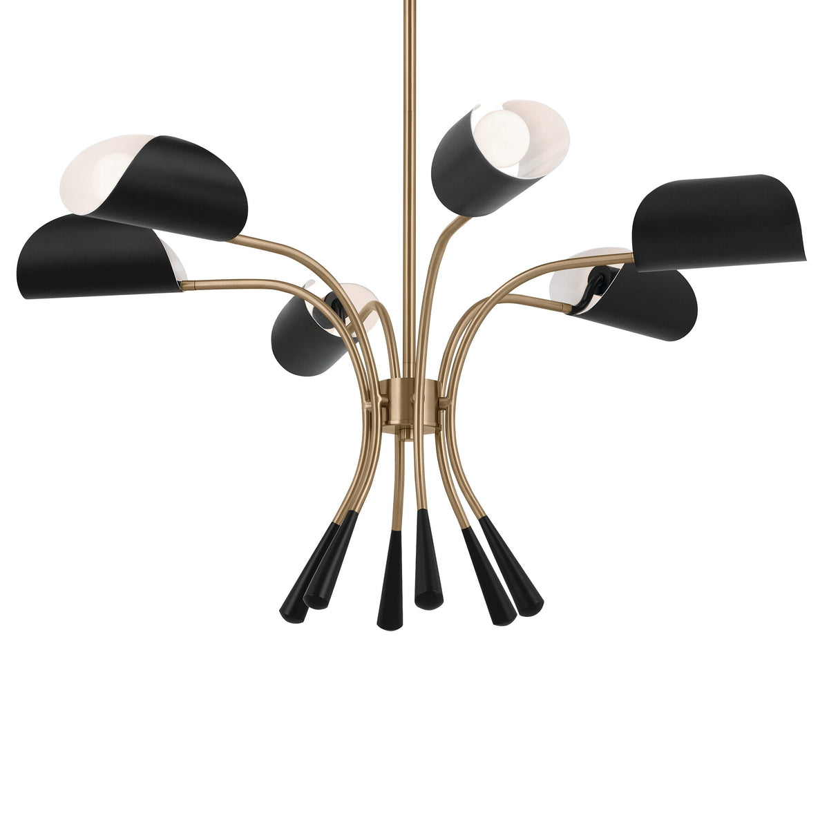 Kichler Arcus 6-Light Gold Mid-century Chandelier