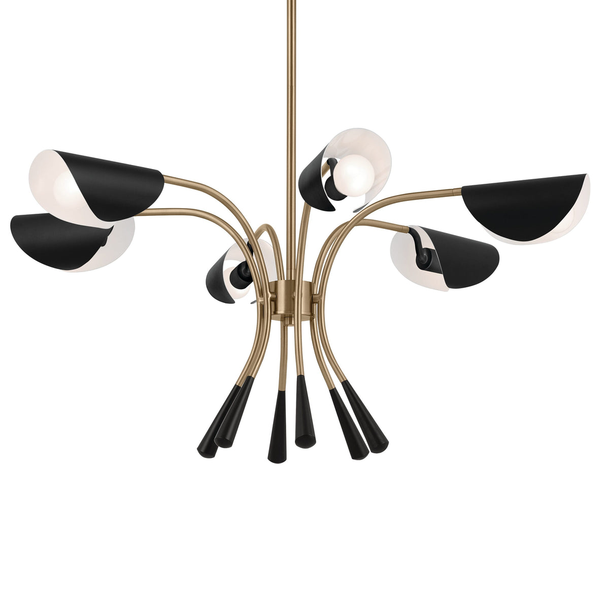 Kichler Arcus 6-Light Gold Mid-century Chandelier