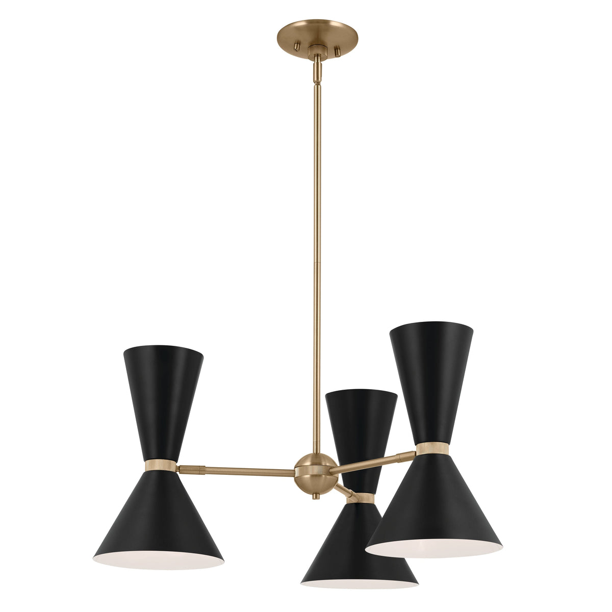 Kichler Phix 6-Light Gold Mid-century Chandelier