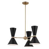 Kichler Phix 6-Light Gold Mid-century Chandelier