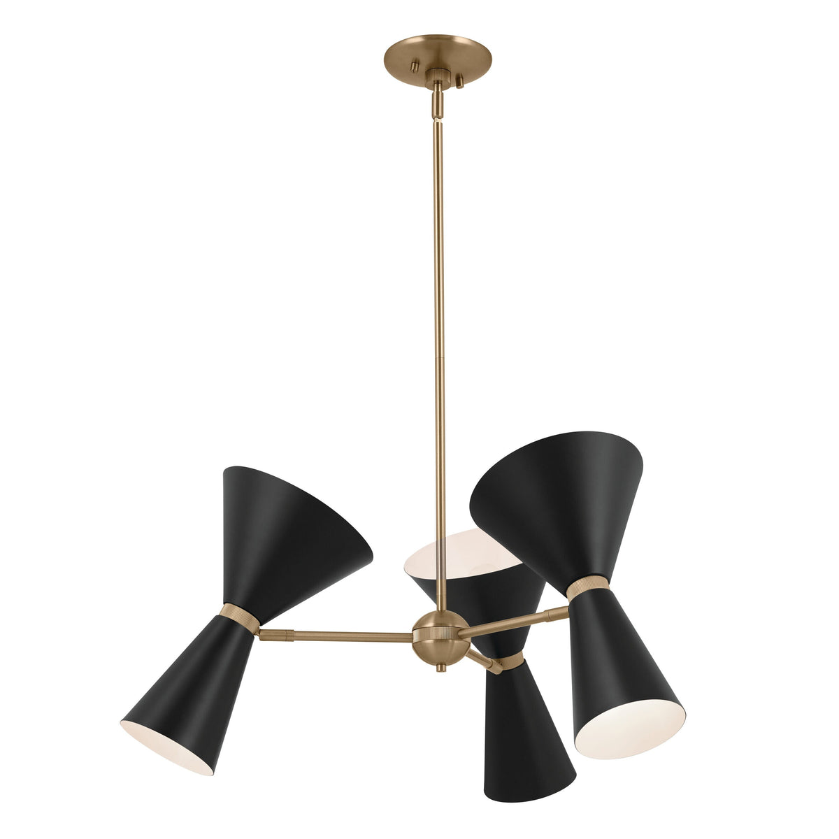 Kichler Phix 6-Light Gold Mid-century Chandelier