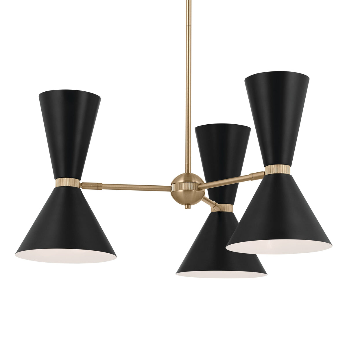 Kichler Phix 6-Light Gold Mid-century Chandelier