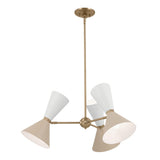 Kichler Phix 6-Light Gold Mid-century Chandelier