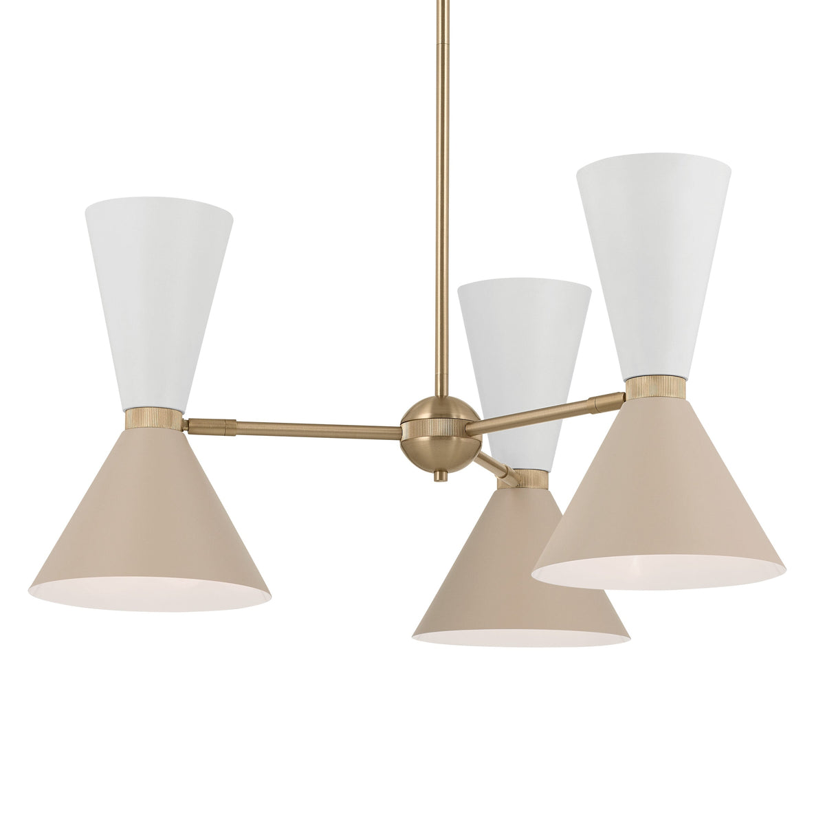 Kichler Phix 6-Light Gold Mid-century Chandelier