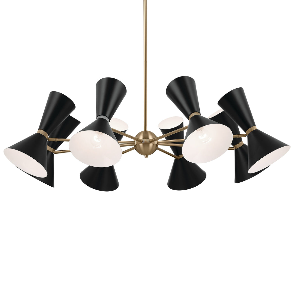 Kichler Phix 16-Light Gold Mid-century Chandelier