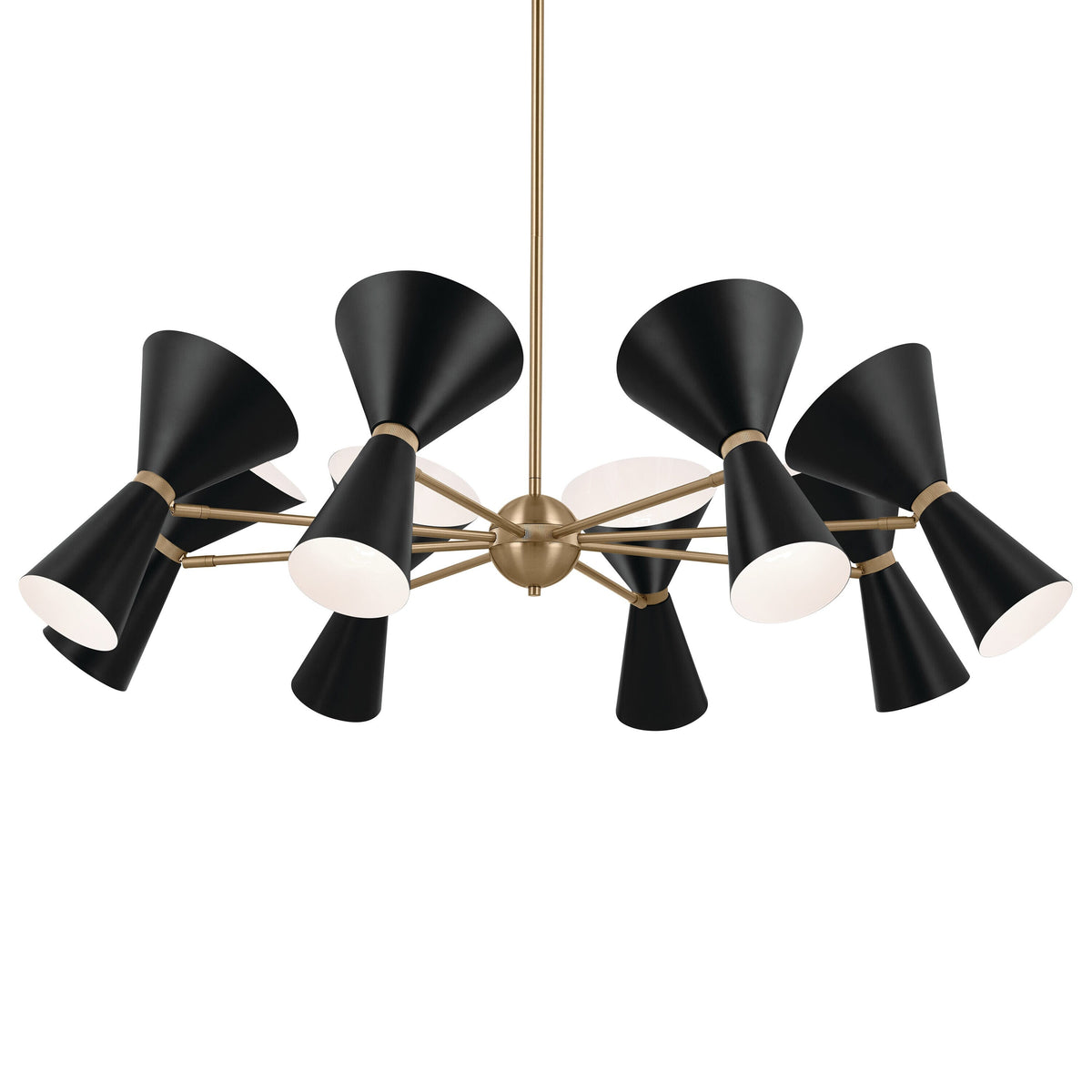 Kichler Phix 16-Light Gold Mid-century Chandelier