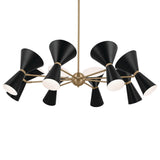 Kichler Phix 16-Light Gold Mid-century Chandelier