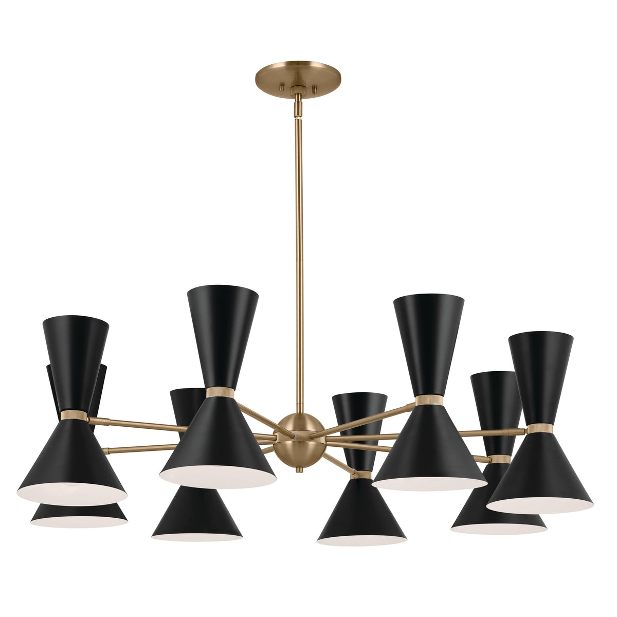 Kichler Phix 16-Light Gold Mid-century Chandelier