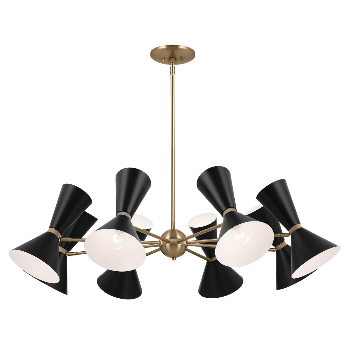 Kichler Phix 16-Light Gold Mid-century Chandelier