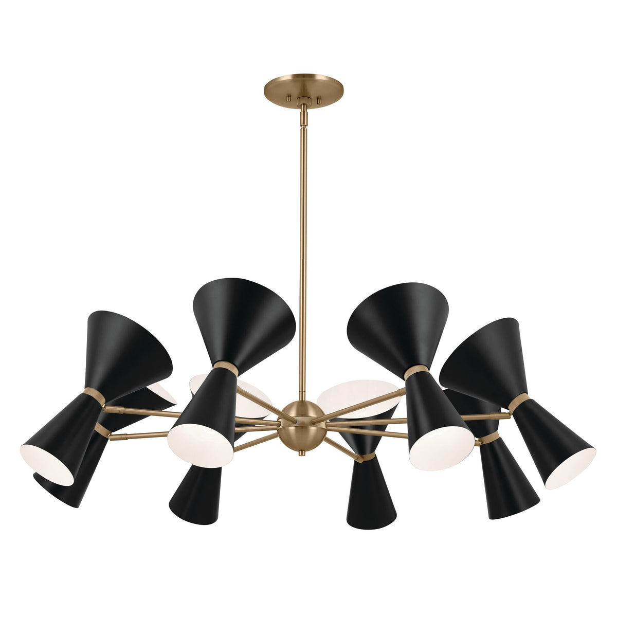 Kichler Phix 16-Light Gold Mid-century Chandelier