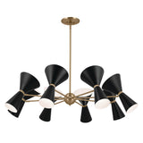 Kichler Phix 16-Light Gold Mid-century Chandelier