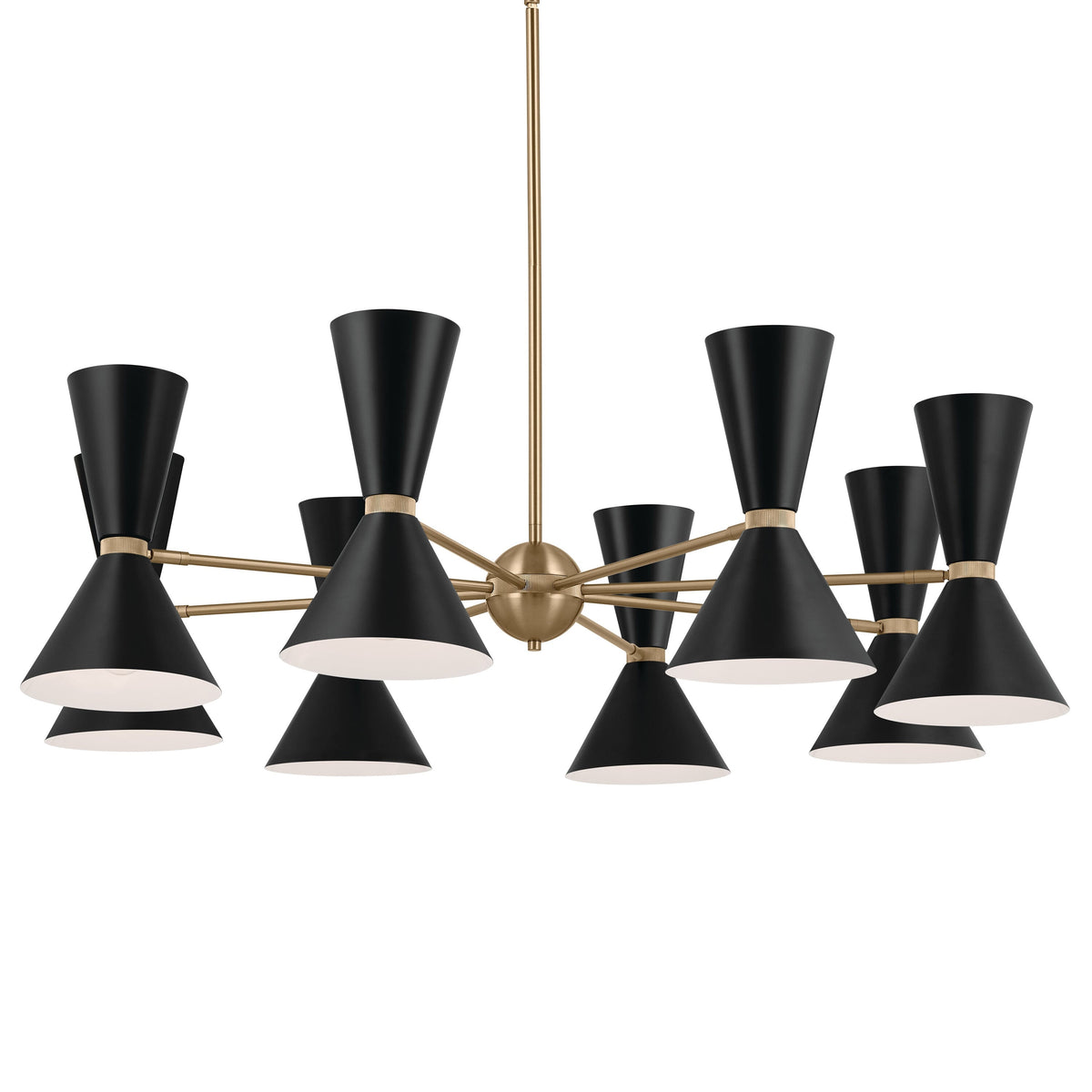 Kichler Phix 16-Light Gold Mid-century Chandelier