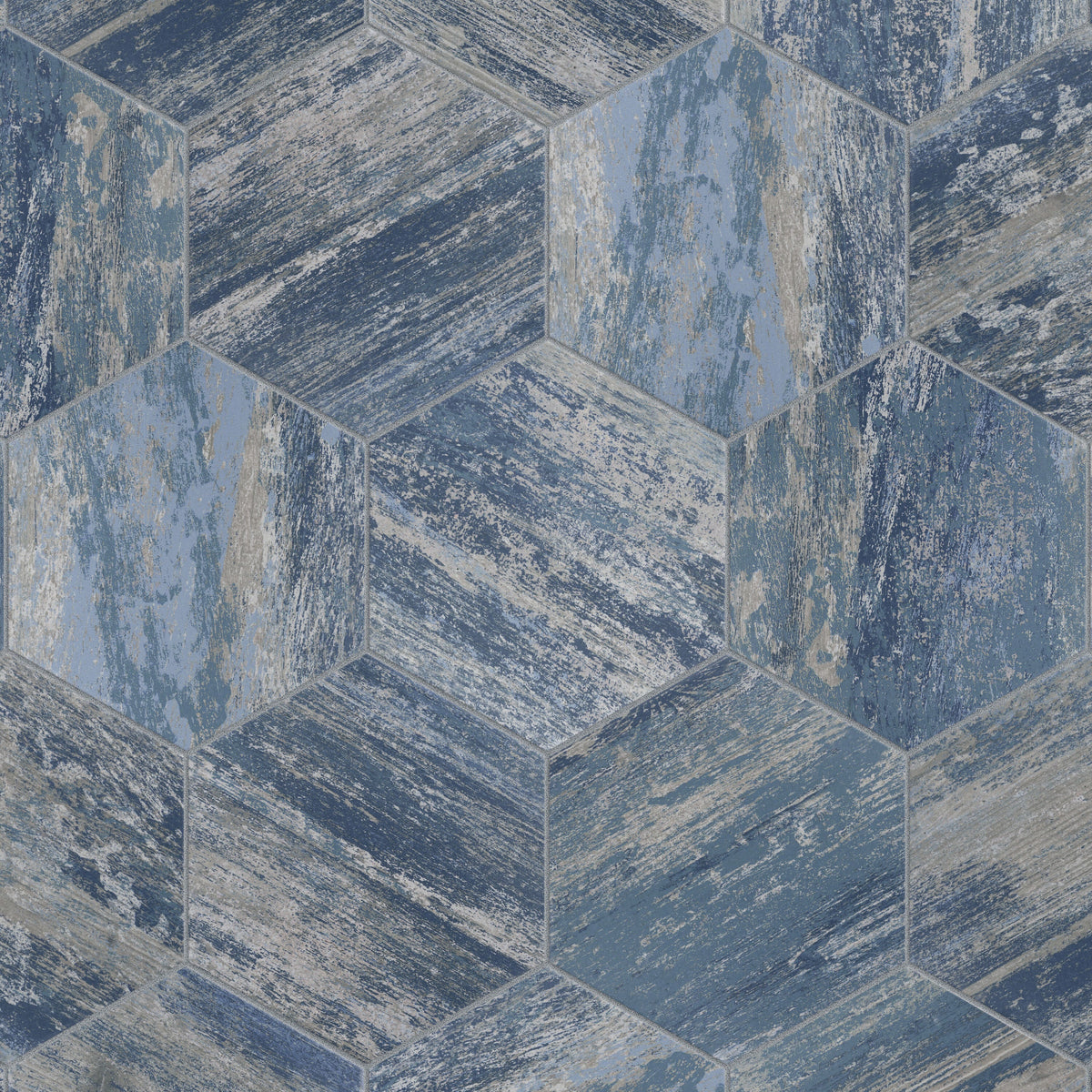 Affinity Tile Cassis Hex Blue 9-in x 10-in Multi-finish Porcelain Wood look Hexagon Floor and Wall Tile product image