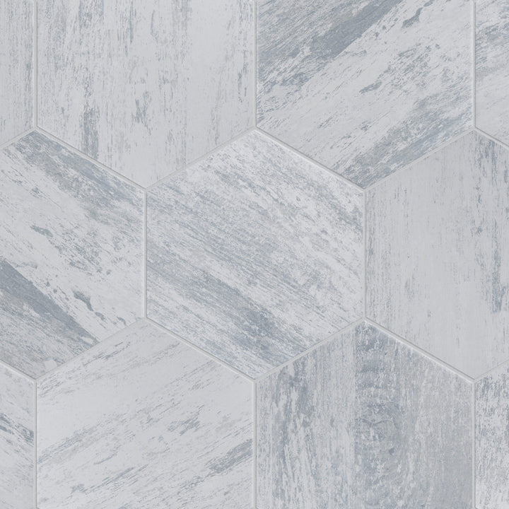 Affinity Tile Cassis Hex White 9-in x 10-in Multi-finish Porcelain Wood look Hexagon Floor and Wall Tile product image