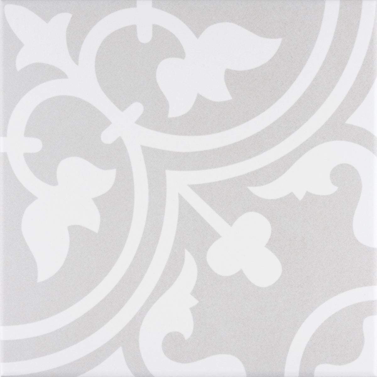 Affinity Tile Arte Soft Grey 10-in x 10-in Satin Porcelain Encaustic Floor and Wall Tile product image