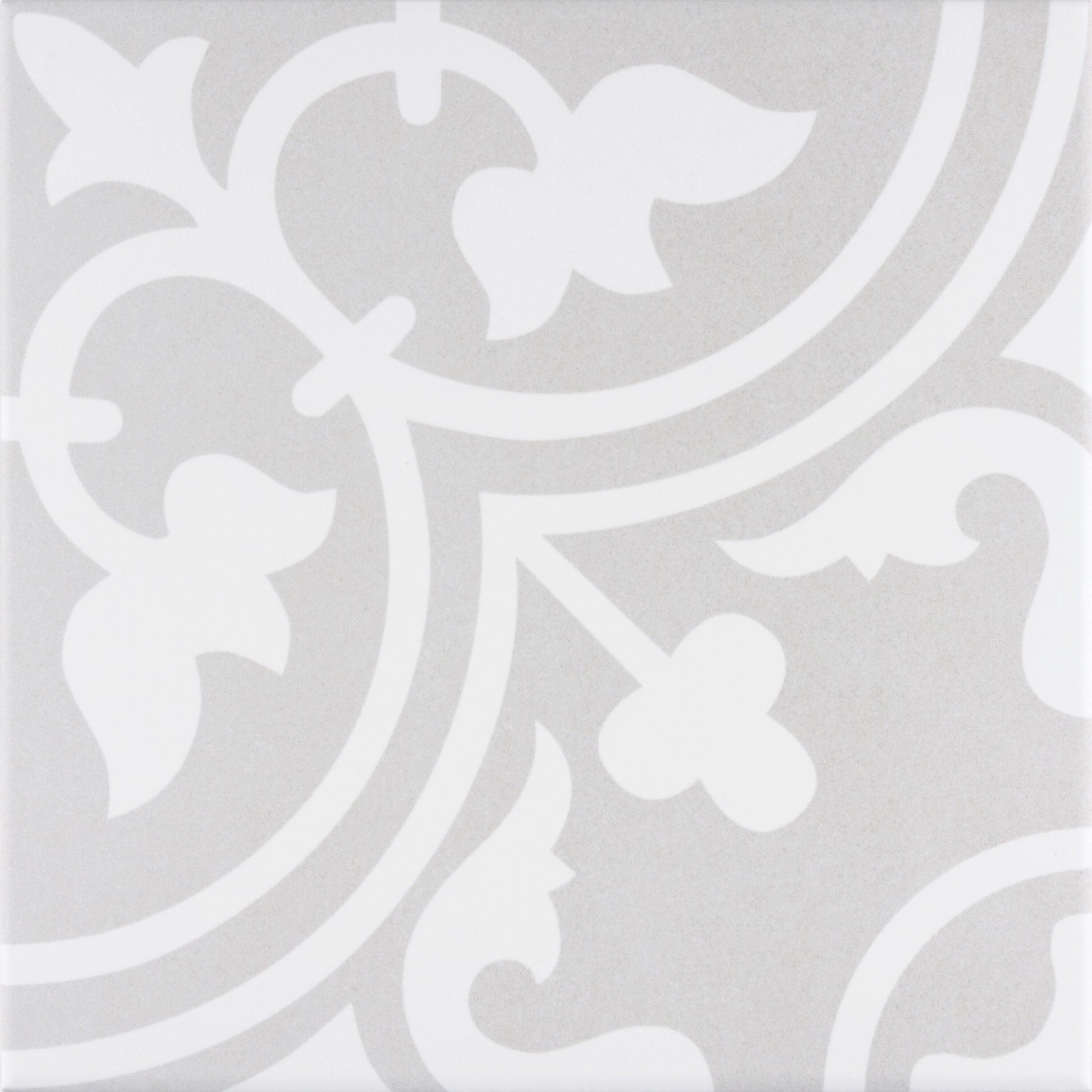 Affinity Tile Arte Soft Grey 10-in x 10-in Satin Porcelain Encaustic Floor and Wall Tile product image