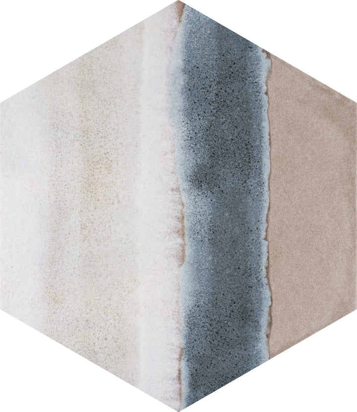 Affinity Tile Matter Hex Canvas Taupe Blue 8-in x 9-in Multi-finish Porcelain Hexagon Floor and Wall Tile product image