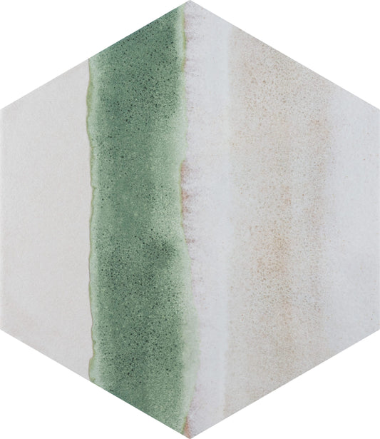 Affinity Tile Matter Hex Canvas Bone Green 8-in x 9-in Multi-finish Porcelain Hexagon Floor and Wall Tile product image