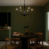 Kichler Deela 6-Light Black Modern/Contemporary Chandelier