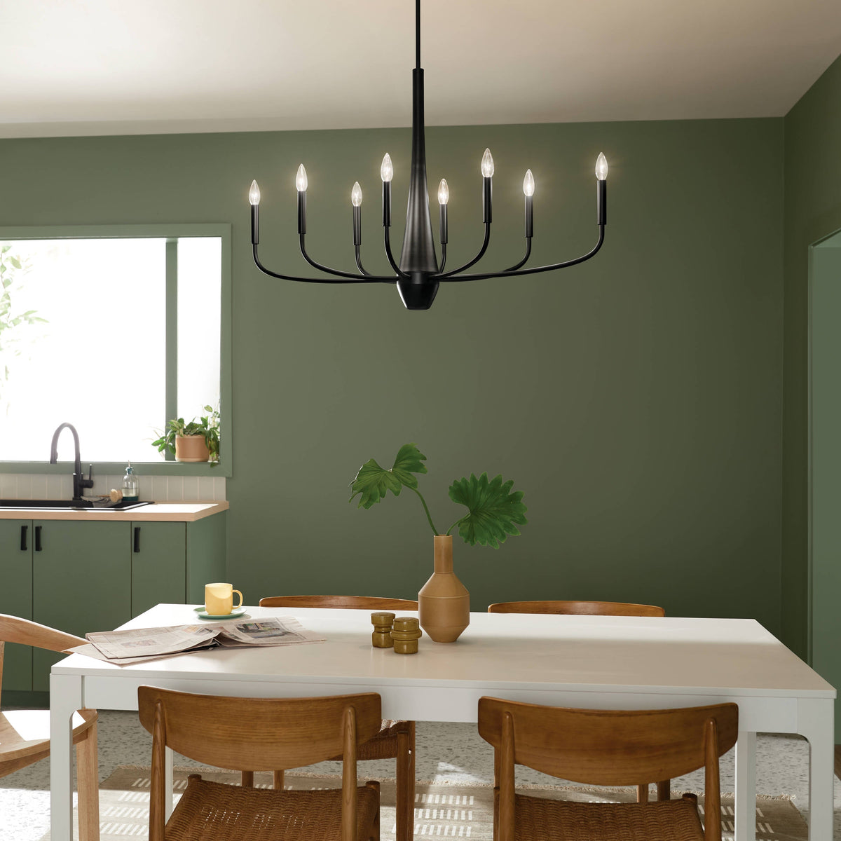 Kichler Deela 8-Light Black Modern/Contemporary Chandelier