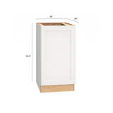 Diamond Express Jamestown 18-in W x 34.5-in H x 24-in D White Base Fully Assembled Plywood Cabinet (Recessed Panel Shaker Door Style)
