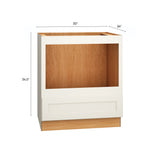 Diamond Express Jamestown 30-in W x 34.5-in H x 24-in D White 1-Drawer Microwave Base Fully Assembled Plywood Cabinet (Recessed Panel Shaker Style)