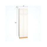 Diamond Express Jamestown 24-in W x 84-in H x 24-in D White Pantry Fully Assembled Plywood Cabinet (Recessed Panel Shaker Door Style)