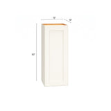 Diamond Express Jamestown 12-in W x 30-in H x 12-in D White Wall Fully Assembled Plywood Cabinet (Recessed Panel Shaker Door Style)
