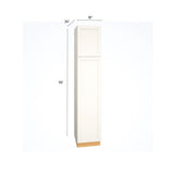 Diamond Express Jamestown 18-in W x 96-in H x 24-in D White Pantry Fully Assembled Plywood Cabinet (Recessed Panel Shaker Door Style)