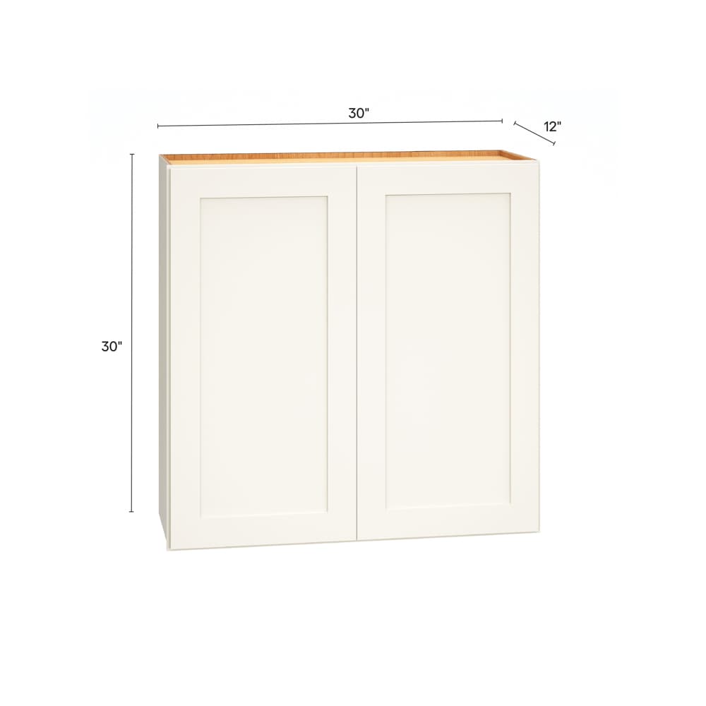 Diamond Express Jamestown 30-in W x 30-in H x 12-in D Thatch Partial Overlay Wall Fully Assembled Plywood Cabinet (Recessed Panel Shaker Door Style)