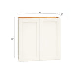 Diamond Express Jamestown 30-in W x 30-in H x 12-in D Thatch Partial Overlay Wall Fully Assembled Plywood Cabinet (Recessed Panel Shaker Door Style)