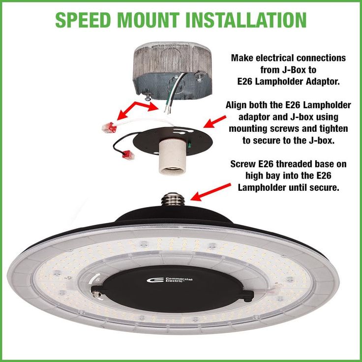 Commercial Electric 12 in. 12000 Lumens 100-Watt Lightweight Round Integrated LED High Bay Light 120-277V Mounting Options Dimmable
