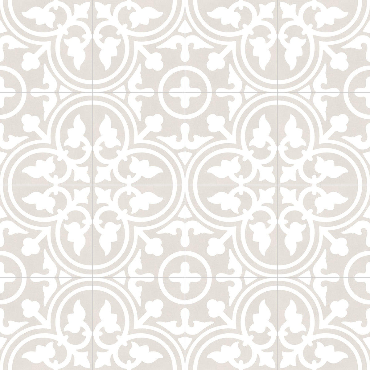 Annabelle Gray 8-in x 8-in Glazed Porcelain Encaustic Floor Tile (0.42-sq. ft/ Piece)