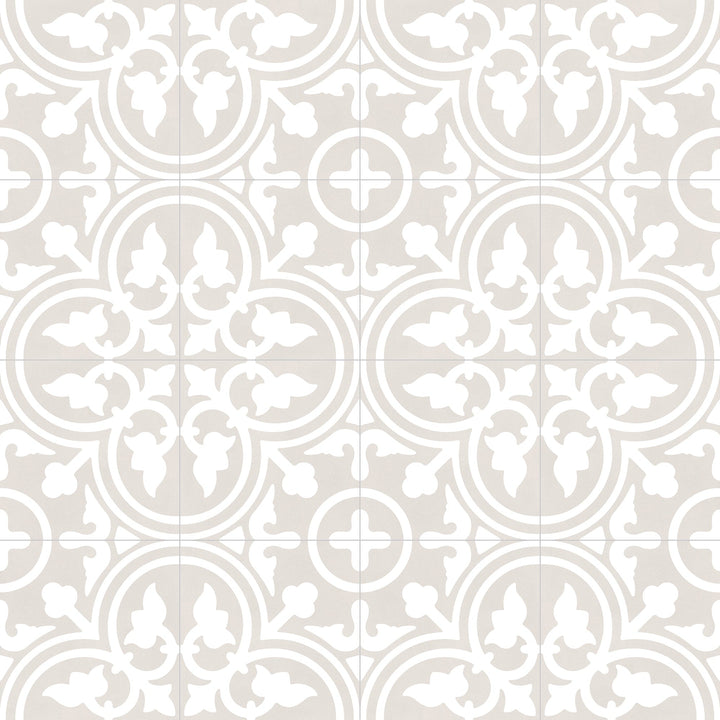 Annabelle Gray 8-in x 8-in Glazed Porcelain Encaustic Floor Tile (0.42-sq. ft/ Piece)
