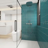 Giorbello (Sample) 6x12 Glass Subway Tiles Dark Teal 6-in x 12-in Glossy Glass Brick Subway Wall Tile