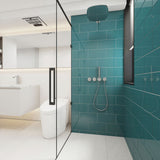 Giorbello Classic Premium Dark Teal 6-in x 12-in Glossy Glass Subway Wall Tile (5-sq. ft/ Carton)