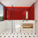 Giorbello Classic Premium Ruby Red 6-in x 12-in Glossy Glass Subway Wall Tile (5-sq. ft/ Carton)