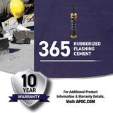APOC 365 Fibered Rubberized Asphalt Roof/Flashing Cement, 10-oz Tube (Black)